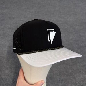 PRIMO Golf Hat Black White Double Flag Logo Perforated Snapback Grant Horvat M/L
